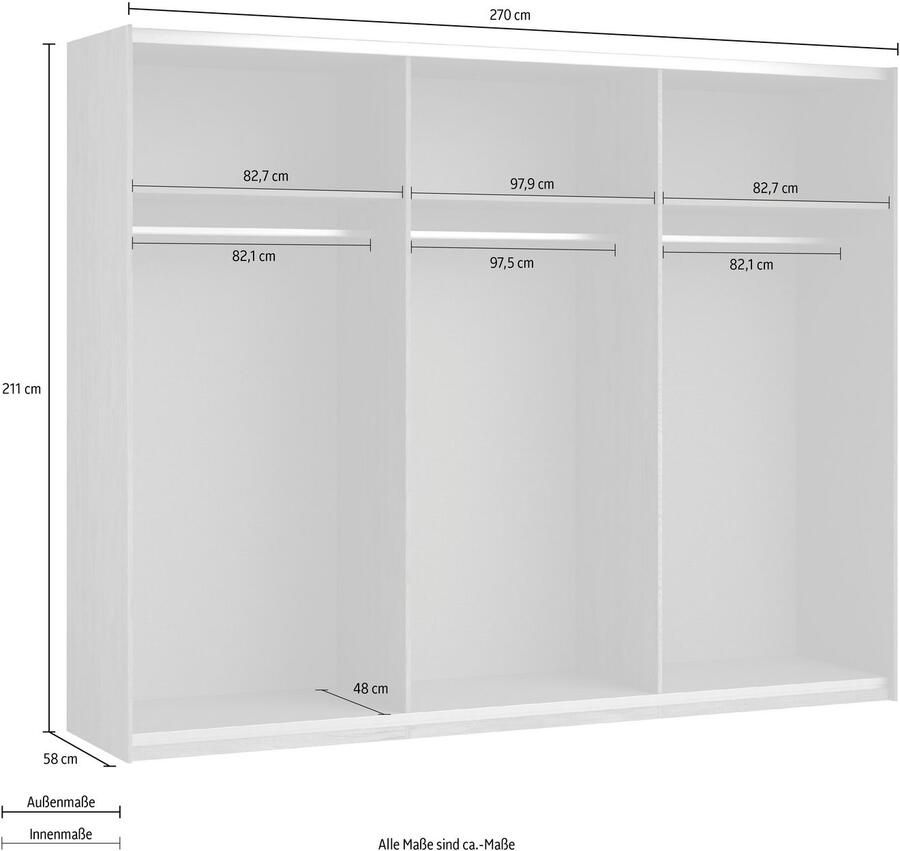 Schlafkontor Zweefdeurkast LINEA