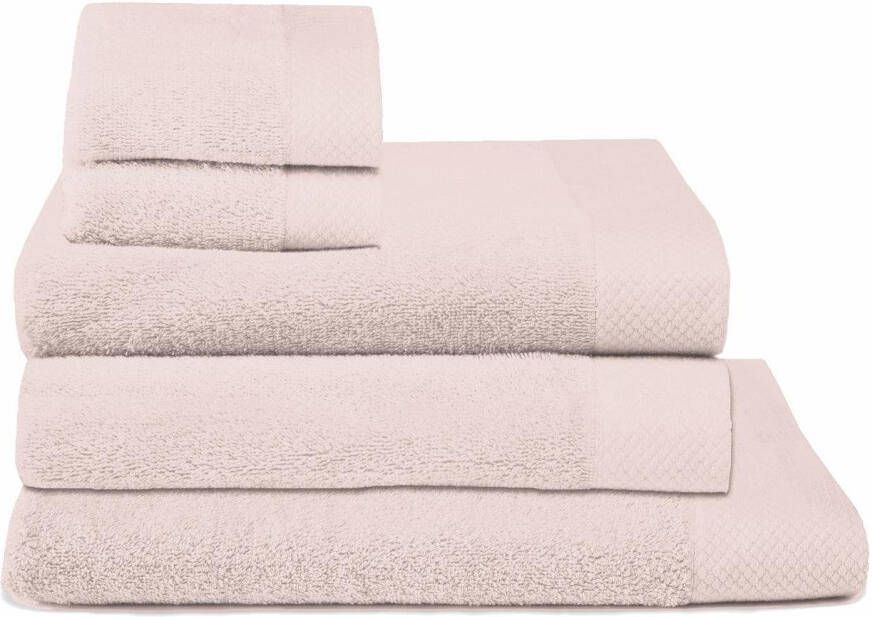 Seahorse Pure 2 Gastendoekjes & 2 Badhanddoeken & 1 Douchelaken Pearl Pink Set van 5