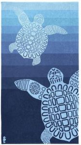 Seahorse Turtle Strandlaken 100% Egyptisch Katoen 100 x 180 cm Blauw