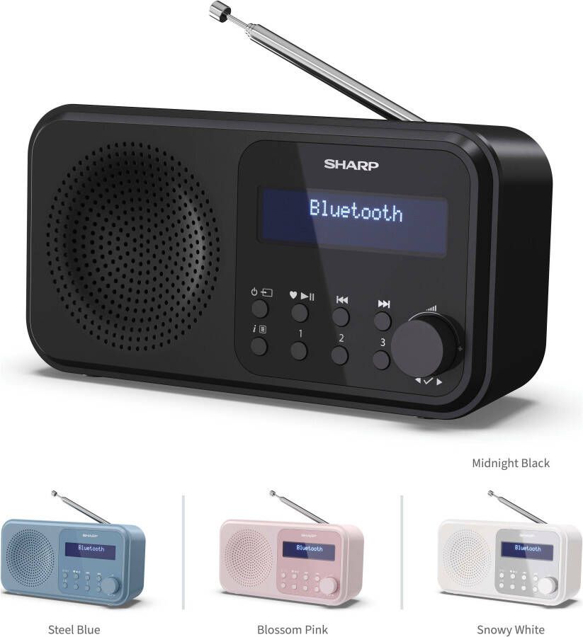 Sharp DR-P420(BK) draagbare radio DAB FM bluetooth zwart