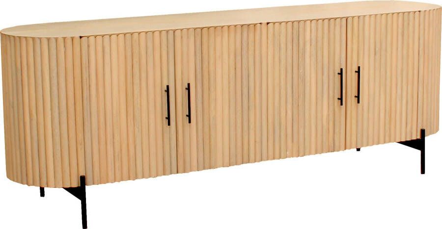 SIT Dressoir Commode lamellenontwerp in retro stijl breedte 190 cm (1 stuk)