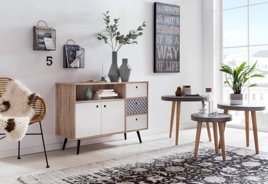 SIT Dressoir Mailbox Decor-oppervlakken in Scandi look shabby chic vintage