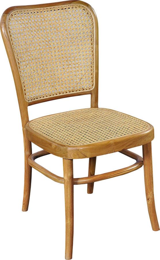 SIT Eetkamerstoel met weens vlechtwerk klassieke bistrostoel houten stoel