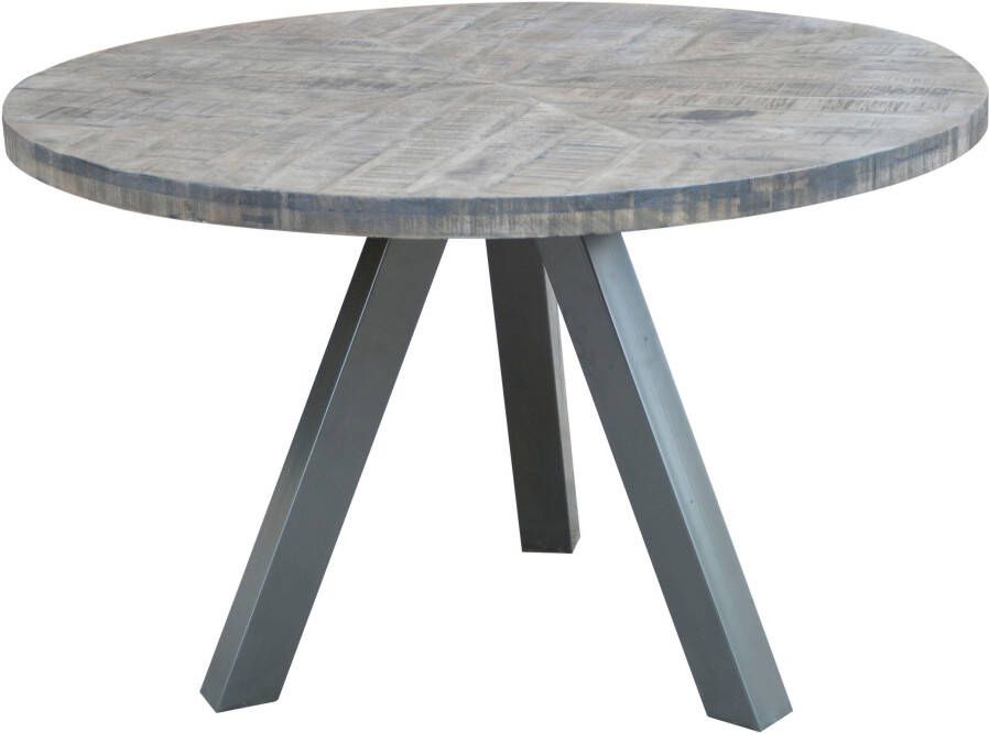 SIT Eettafel Tops&Tables met massief houten blad van mangohout ronde tafel