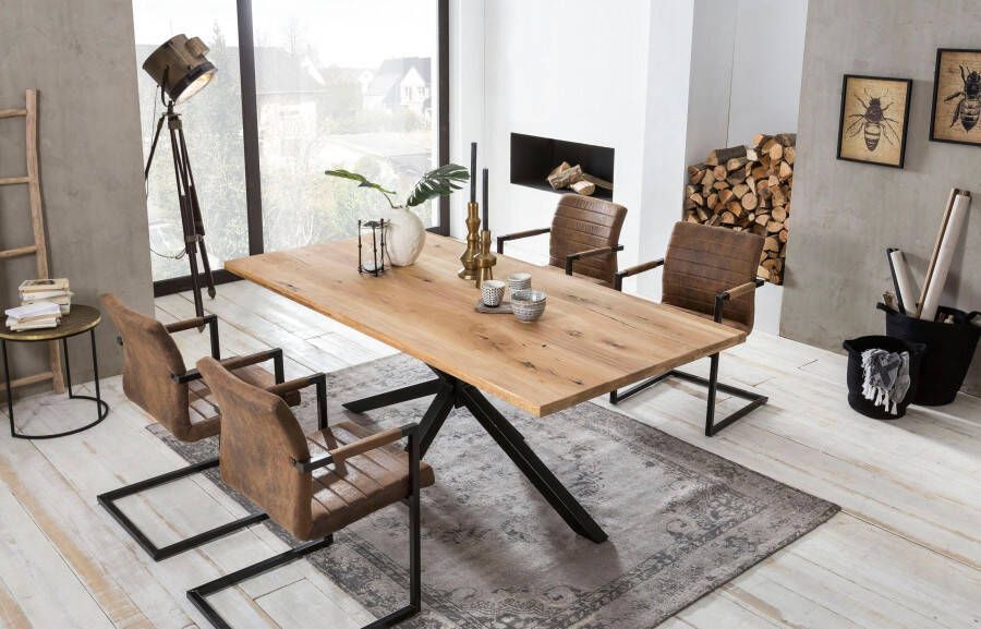 Artistiq Living Artistiq Eettafel Dashawn Eikenhout 200 x 100cm Zwart