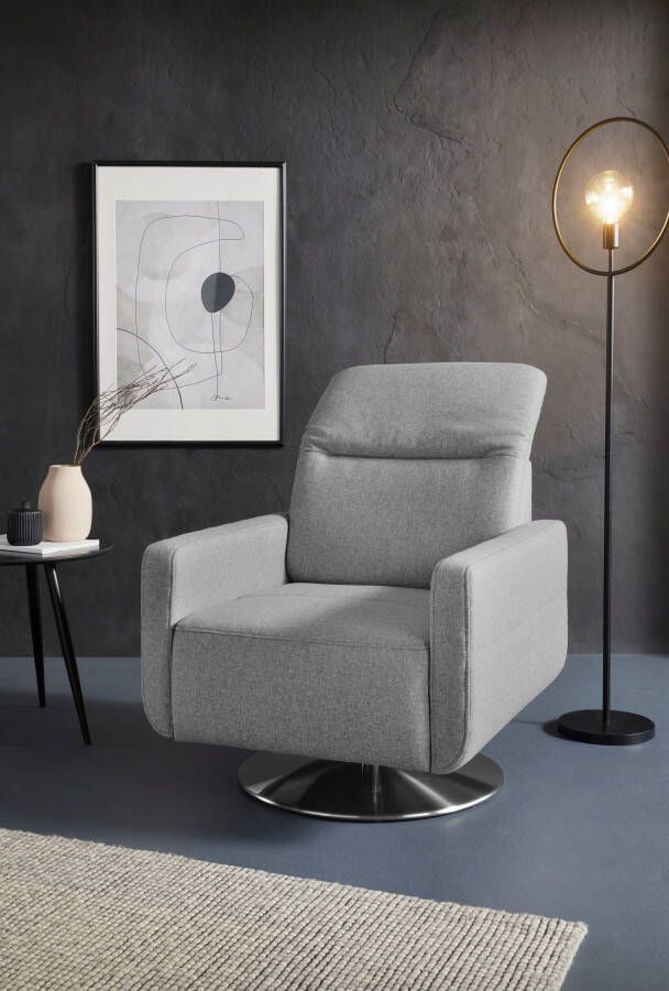 Sit&more Draaibare fauteuil GIZEH met verstelbare hoofdsteun met binnenvering