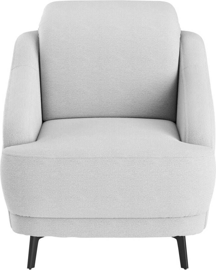 Sit&more Fauteuil met metalen poten matzwart (1 stuk)