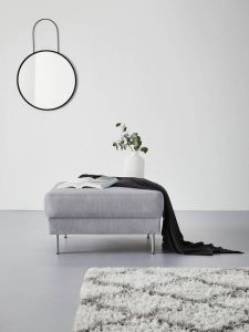 Sit&more Hocker ALAMO met binnenvering en chroomkleurige metalen poten