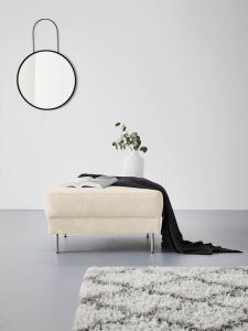 Sit&more Hocker ALAMO met binnenvering en chroomkleurige metalen poten