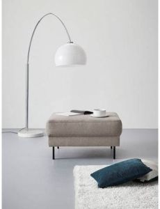 Sit&more Hocker ALAMO met binnenvering en matte zwarte metalen poten