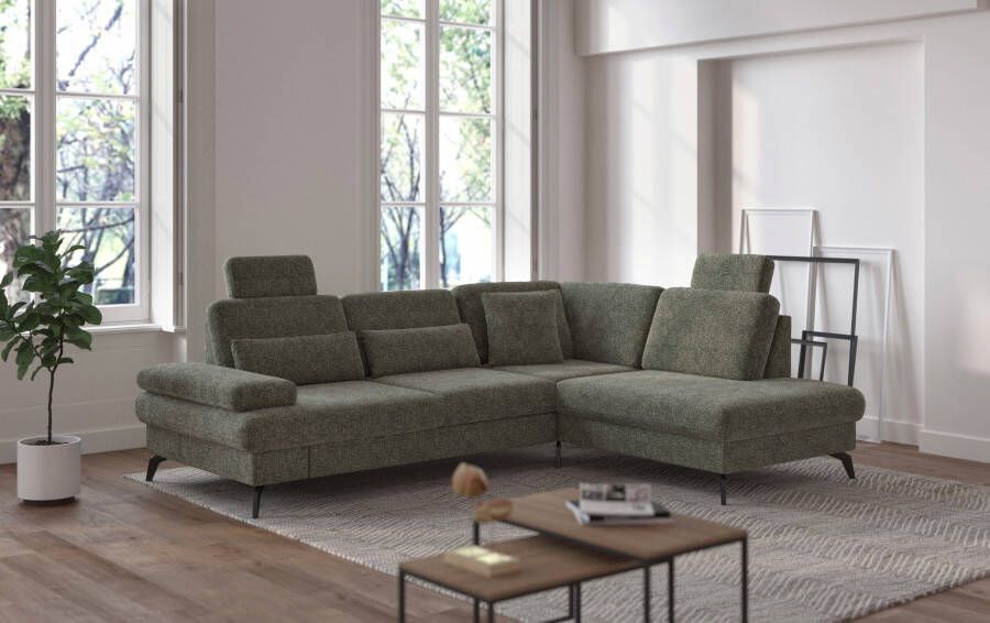 Sit&more Hoekbank Morris L-vorm incl. zitdiepteverstelling optioneel met slaapfunctie en bedbox en verstelling armleuning