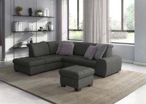Sit&more Hoekbank naar keuze met slaapfunctie bergruimte en verstelbare hoofdsteun ook te bestellen in de bijzonder gemakkelijk met water te reinigen "soft clean" overtrekstof