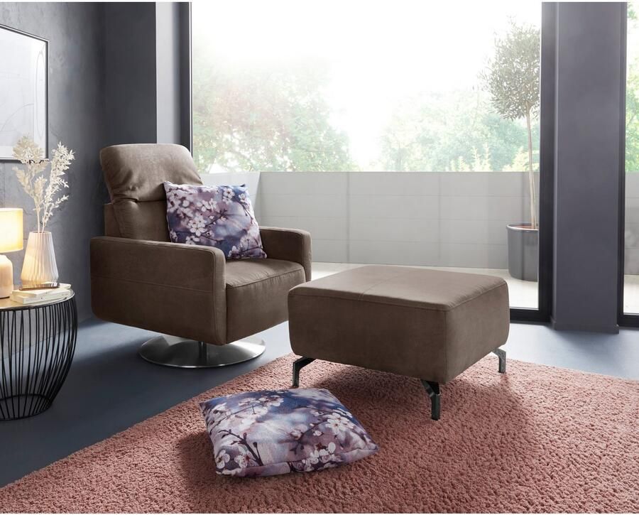 Sit&more Draaibare fauteuil GIZEH met verstelbare hoofdsteun met binnenvering