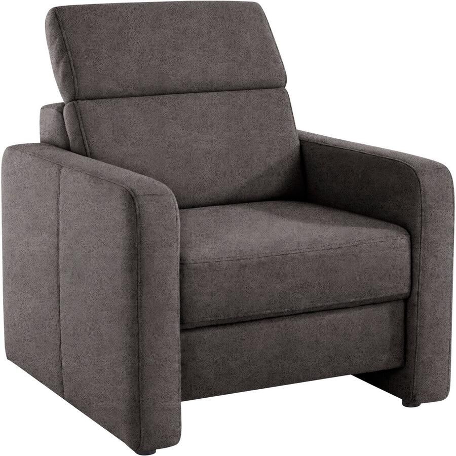 Sit&more Fauteuil Bologna met binnenvering met verstelbare hoofdsteun