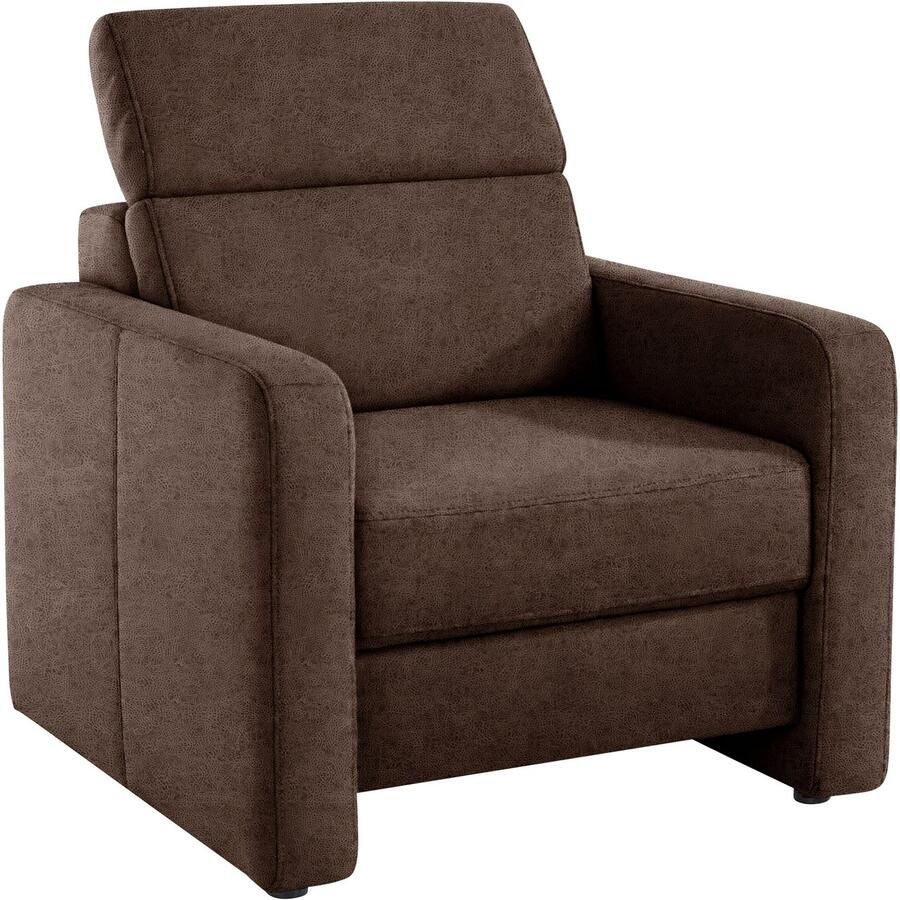 Sit&more Fauteuil Bologna met binnenvering met verstelbare hoofdsteun