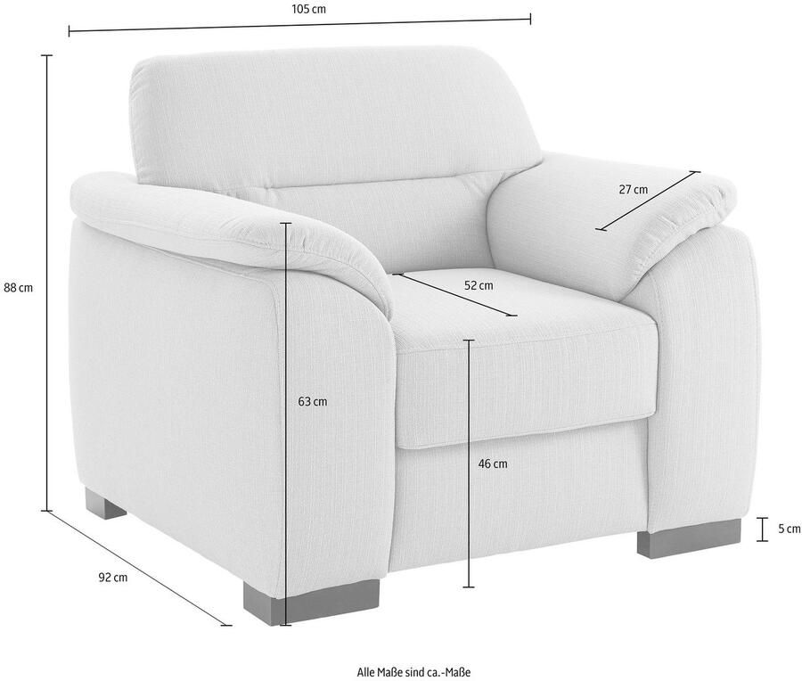 Sit&more Fauteuil Montego met binnenvering