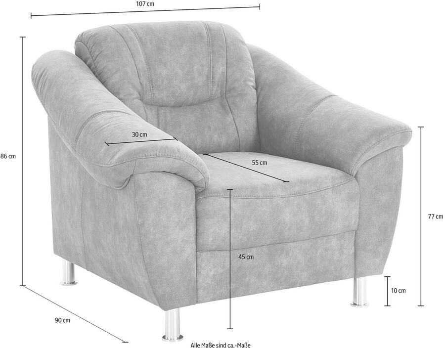 Sit&more Fauteuil Salsa met binnenvering