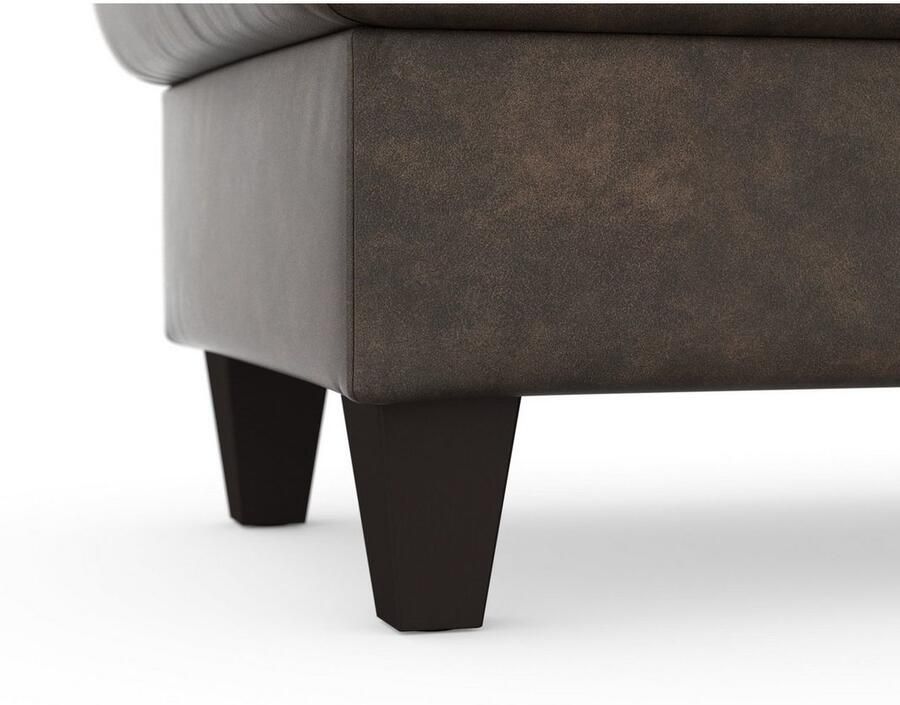 Sit&more Hocker met bergruimte Farö met bergruimte en binnenvering en wengékleurige poten