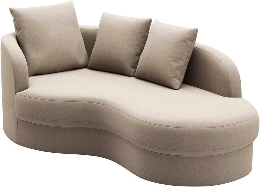 Sit&more Récamier Samba moderne organische vorm inclusief 3 losse rugkussens