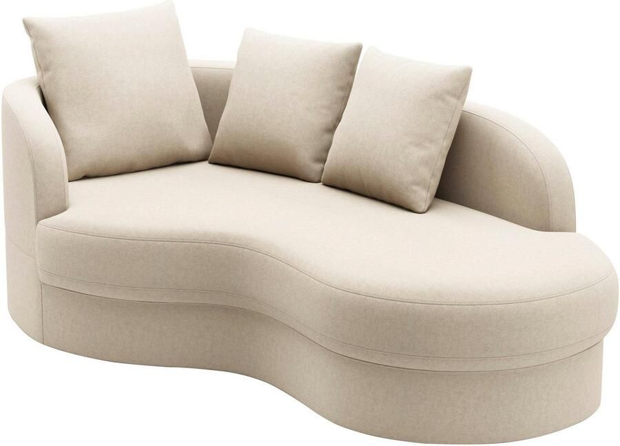 Sit&more Récamier Samba moderne organische vorm inclusief 3 losse rugkussens