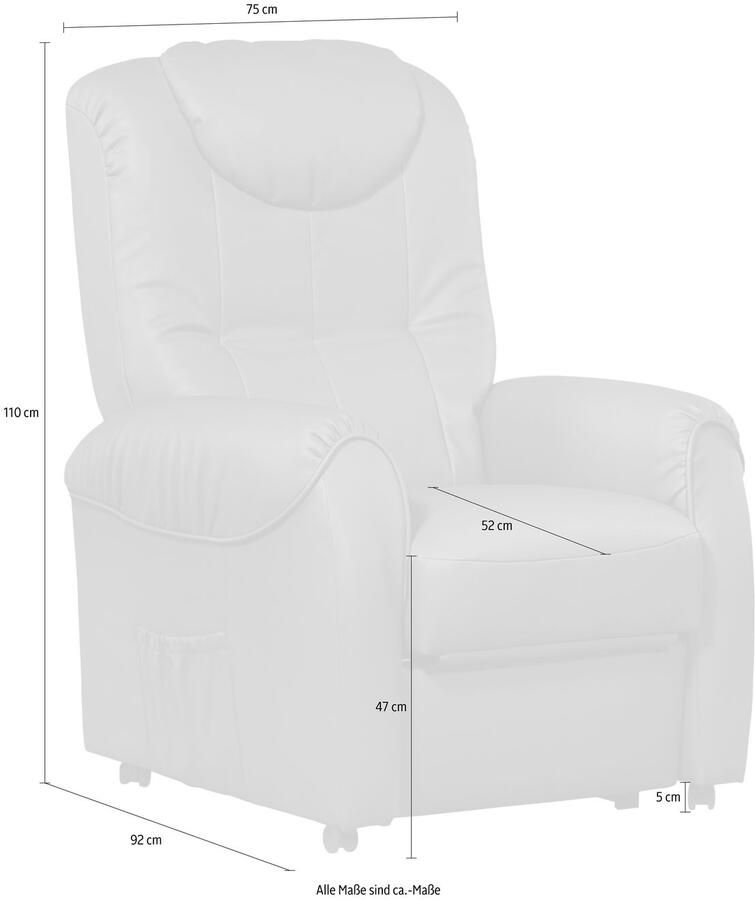 Sit&more Relaxfauteuil BASTIAN naar keuze handmatig verstelbaar of met motor en opstahulp