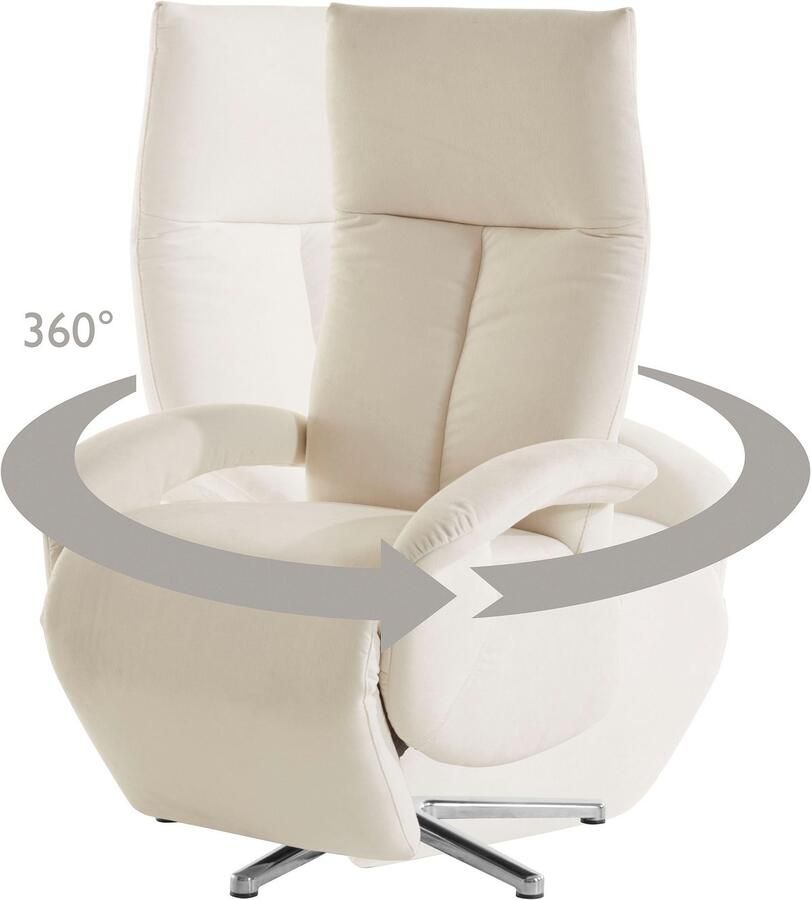 Sit&more Relaxfauteuil Tycoon met verstelbare hoofdsteun en 360° draaifunctie keuze tussen handmatige of elektrische functie ook met accu (draadloos)