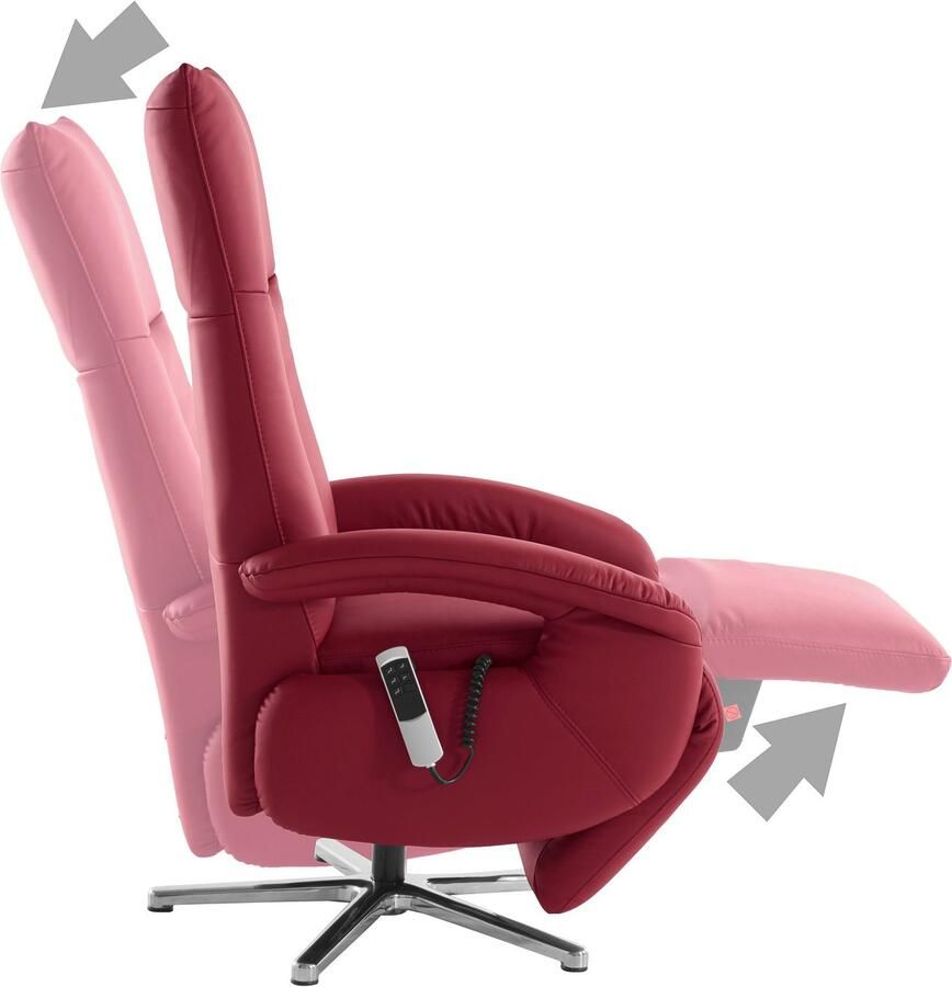 Sit&more Relaxfauteuil Tycoon met verstelbare hoofdsteun en 360° draaifunctie keuze tussen handmatige of elektrische functie ook met accu (draadloos)