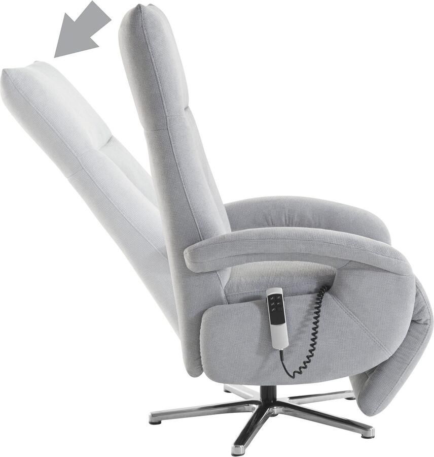 Sit&more Relaxfauteuil Tycoon met verstelbare hoofdsteun en 360° draaifunctie keuze tussen handmatige of elektrische functie ook met accu (draadloos)