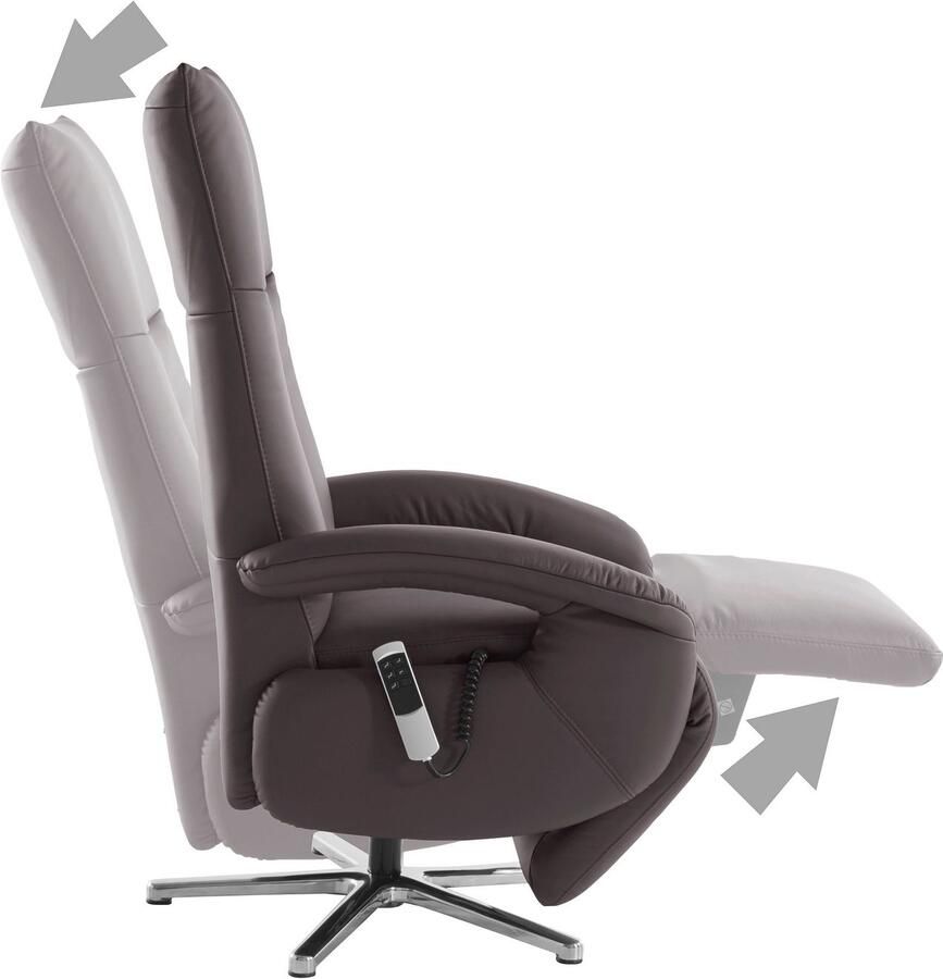 Sit&more Relaxfauteuil Tycoon met verstelbare hoofdsteun en 360° draaifunctie keuze tussen handmatige of elektrische functie ook met accu (draadloos)