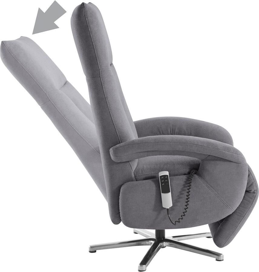 Sit&more Relaxfauteuil Tycoon met verstelbare hoofdsteun en 360° draaifunctie keuze tussen handmatige of elektrische functie ook met accu (draadloos)