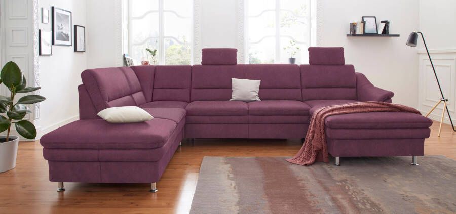 Sit&more Zithoek Cardoso U-vorm met binnenvering en hoofdsteunen met slaapfunctie en relaxfunctie