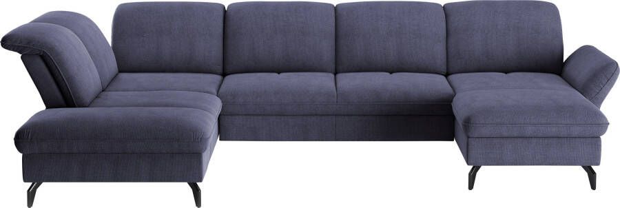 Sit&more Zithoek Leandro U-vorm Naar keuze met bed hoofdbord en armleuningfunctie en bedkist