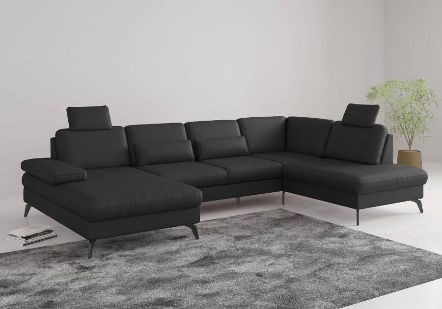 Sit&more Zithoek Morris U-vorm incl. zitdiepteverstelling keuze uit armleuningverstelling bedfunctie & bedlade
