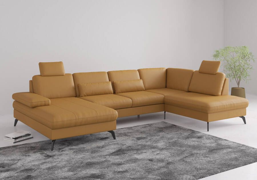 Sit&more Zithoek Morris U-vorm incl. zitdiepteverstelling keuze uit armleuningverstelling bedfunctie & bedlade