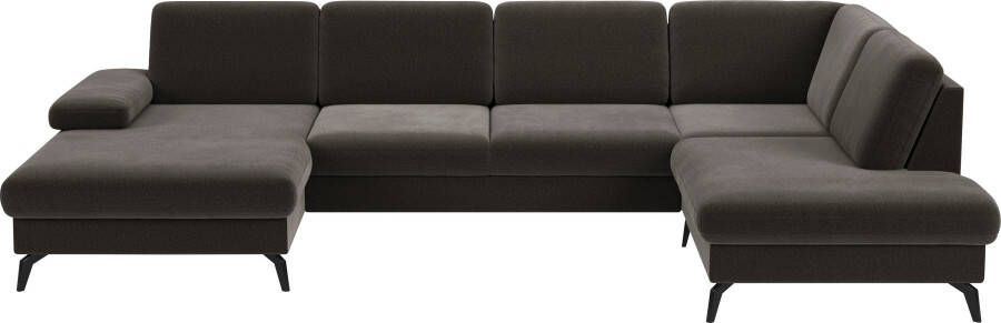 Sit&more Zithoek Morris U-vorm incl. zitdiepteverstelling keuze uit armleuningverstelling bedfunctie & bedlade