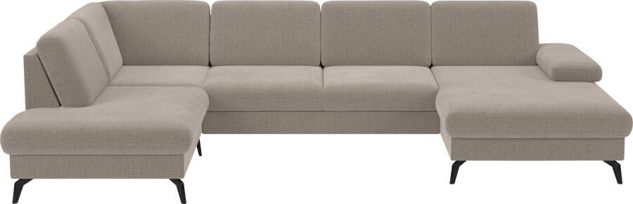 Sit&more Zithoek Morris U-vorm incl. zitdiepteverstelling keuze uit armleuningverstelling bedfunctie & bedlade