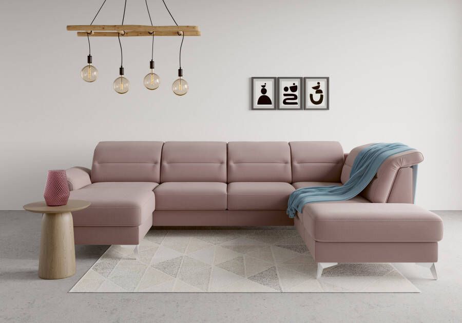 Sit&more Zithoek Sinatra U-vorm optioneel met verstelbare hoofdsteun en armleuning etc.