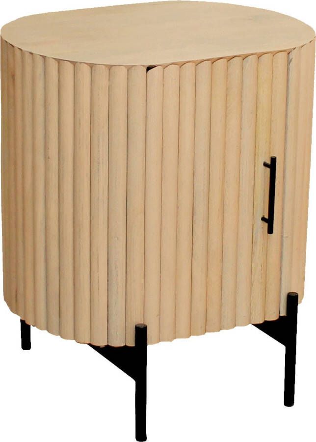 Artistiq Living Artistiq Nachtkastje Bethann Mangohout 50 x 40cm Bruin Hout Naturel