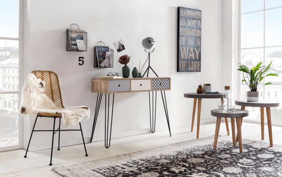 SIT Sidetable Mailbox met decor-oppervlakken in scandi look shabby chic vintage