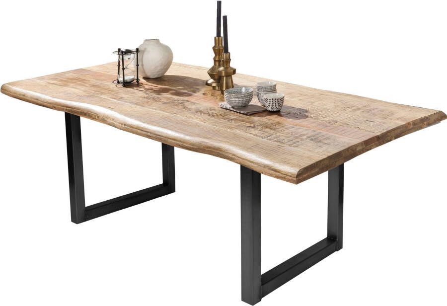 SIT Tafel met hout trendy glijdersframe