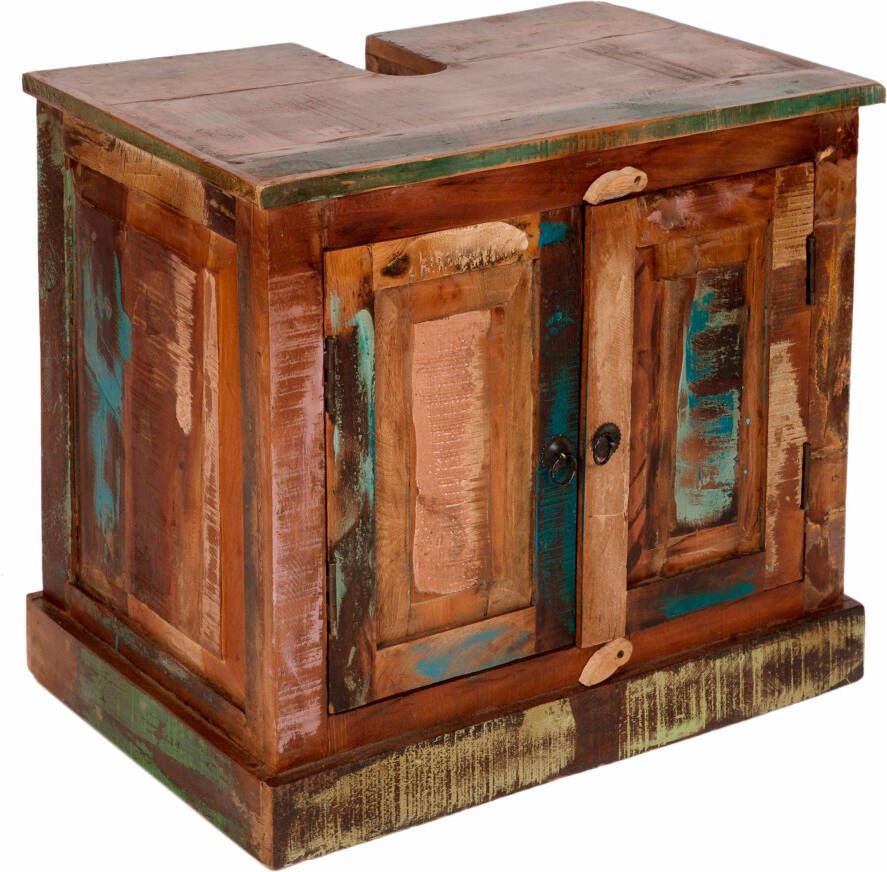 SIT Wastafelonderkast Riverboat van gerecycled gebruikt hout shabby chic vintage