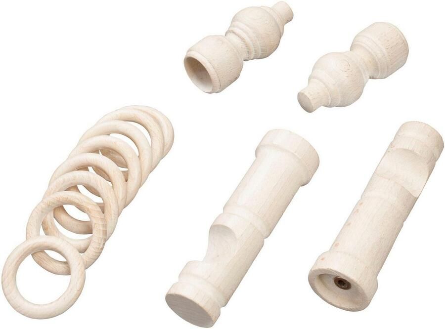 SN DECO GROUP Gordijnroede Filigrano 28 mm hout verschillende lengtes en kleuren compleet set