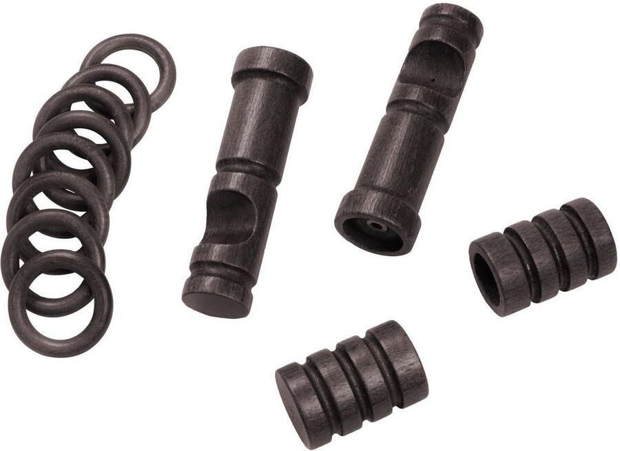 SN DECO GROUP Gordijnroede Pisa 28 mm hout verschillende lengtes en kleuren compleet set (1 stuk)