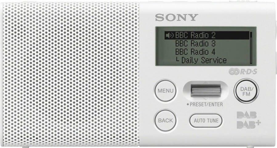 Sony Portable Radio XDR-P1DBP DAB Wit | Radio s | Beeld&Geluid Audio | XDRP1DBPW