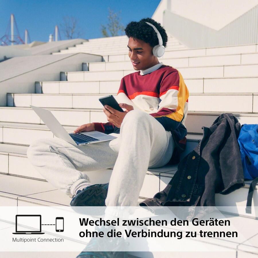 Sony Bluetooth-hoofdtelefoon WHCH520 200 uur max. accuduur (standby)