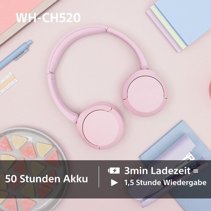 Sony Bluetooth-hoofdtelefoon WHCH520 200 uur max. accuduur (standby) - Foto 3