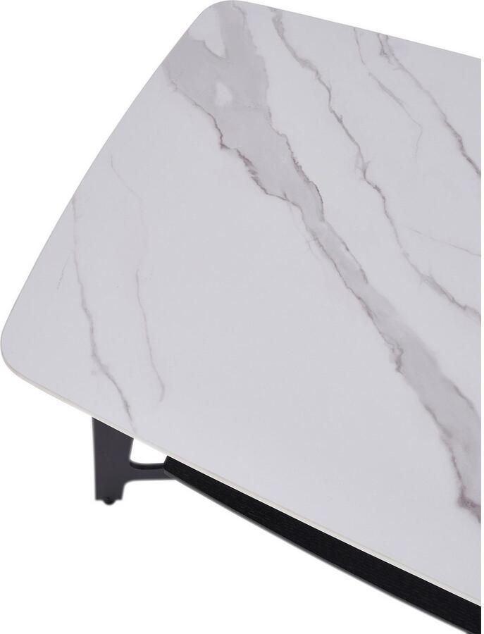 Stolkom Salontafel ISA 130 cm keramiek wit gemarmerd