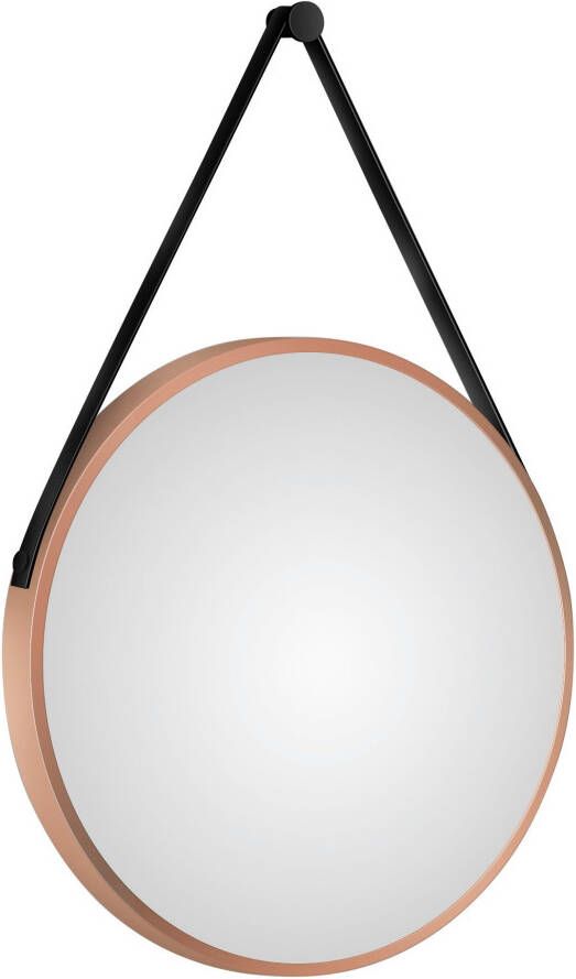 Talos Wandspiegel decoratieve ronde spiegel met aluminiumframe ø 50 cm