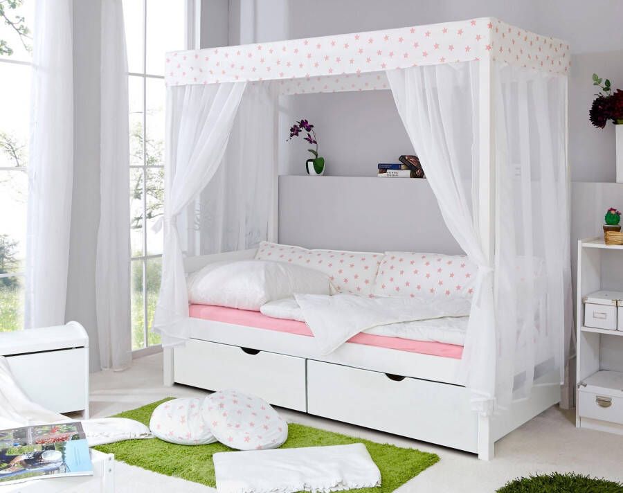 Ticaa Hemelbed Lino Hemelbed incl. schuiflade en lattenbodem