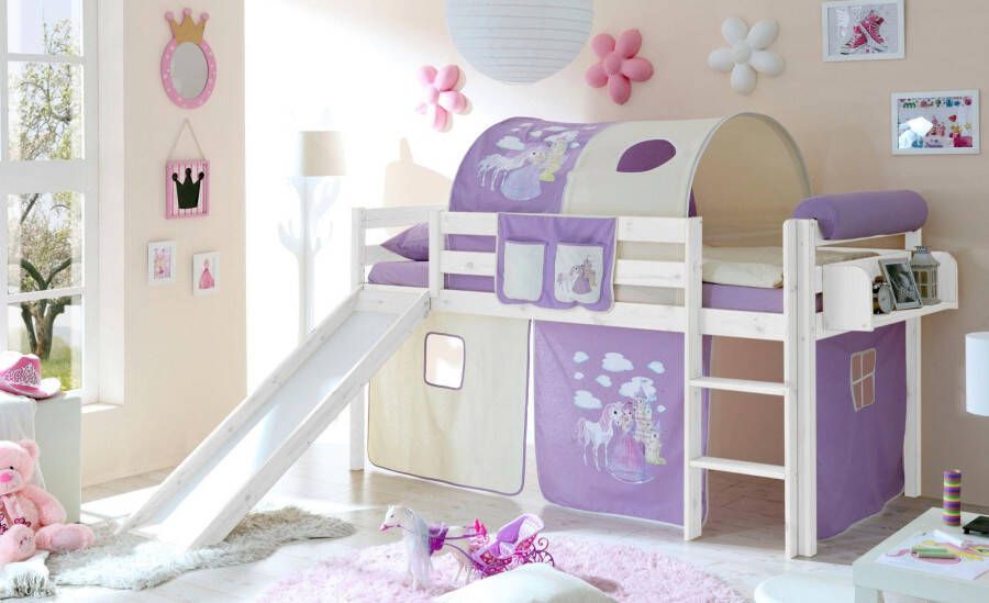 Ticaa Hoogslaper Manuel met rolbodem in diverse uitvoeringen naar keuze met matras wit